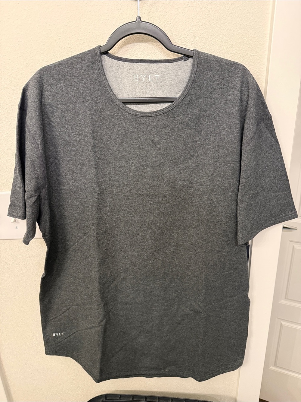 BYLT Basics Men’s Short-Sleeve Crewneck T-Shirt in Charcoal